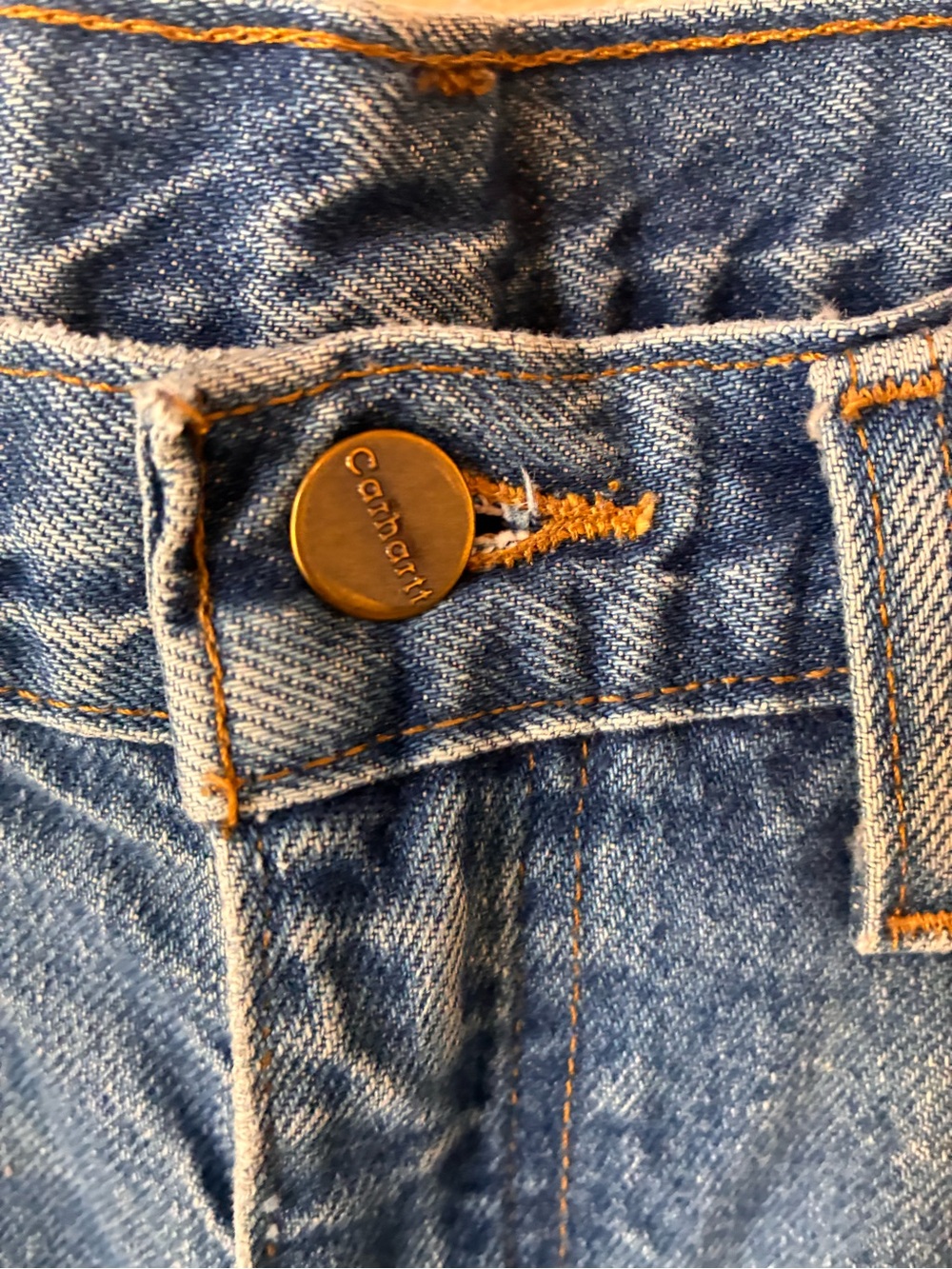 Carhartt Men's Slim Straight Light Blue Denim Jeans - Picture 5 of 7